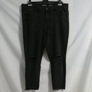 JOE FRESH + | size 18 | Classic Slim | Black Distressed Denim Jeans
